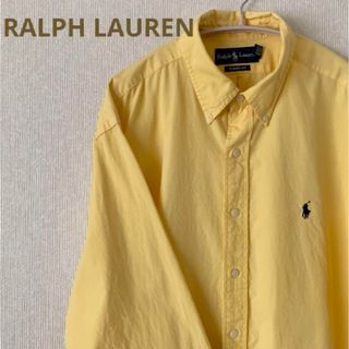 ラルフローレン(Ralph Lauren)の【US古着】ラルフローレン ボタンダウンシャツ 刺繍 ユニセックス ビッグサイズ(シャツ)