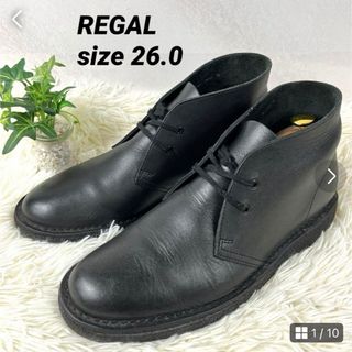 リーガル(REGAL)の【REGAL】リーガル（26）チャッカブーツ　レザー　ブラック　黒　ビジネス(ドレス/ビジネス)