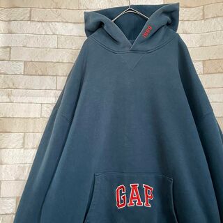 ギャップ(GAP)のGAP ギャップ パーカー プルオーバー センター刺繍 フードロゴ 裏起毛 XL(パーカー)