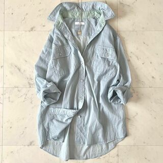 ポールスミス(Paul Smith)の美品＊ポールスミス シアーシャツ 40 ブルー系 長袖ブラウス 洗える 春夏(シャツ/ブラウス(長袖/七分))