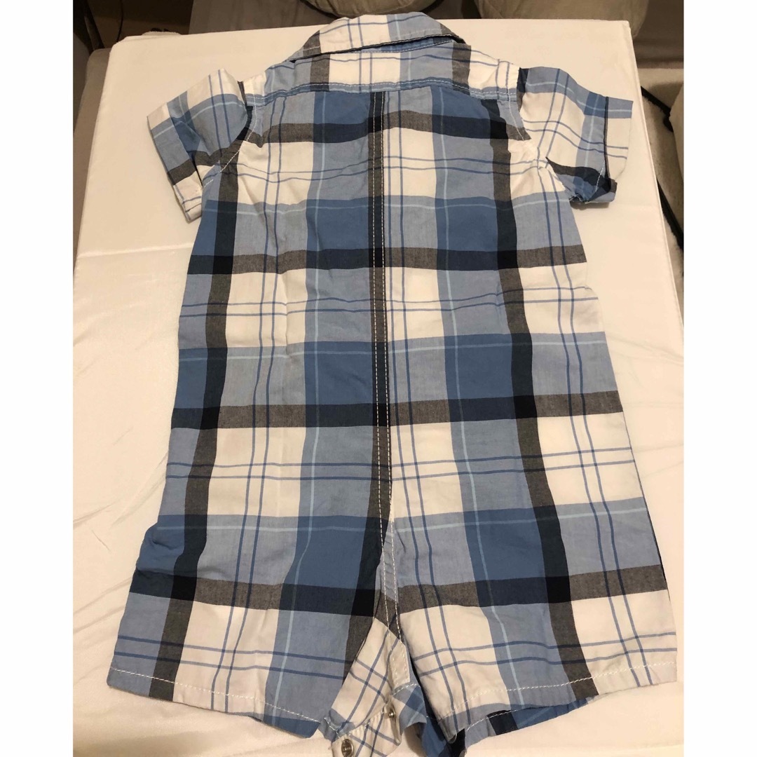 babyGAP(ベビーギャップ)のBabyGAP チェック　シャツ　80cm ロンパース　男の子　ベビー キッズ/ベビー/マタニティのベビー服(~85cm)(ロンパース)の商品写真