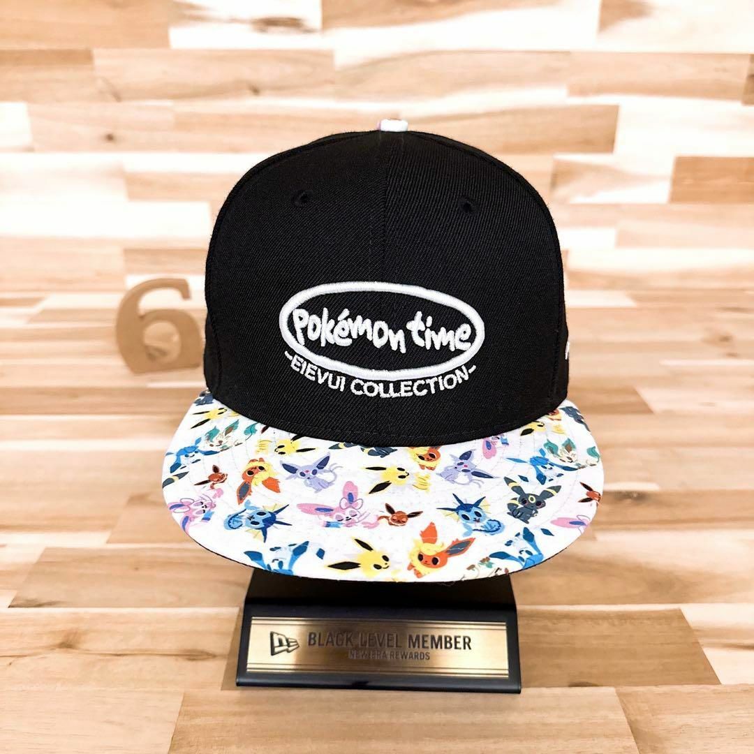 NEW ERA(ニューエラー)の激レア【ニューエラ×ポケモン】限定コラボ イーブイ ファミリー キャップ 黒 メンズの帽子(キャップ)の商品写真