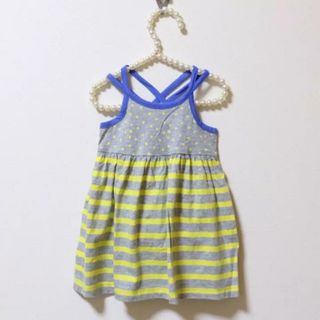 ベビーギャップ(babyGAP)のbabyGAP♡新品♡８０♡星条旗柄ワンピース・イエロー(ワンピース)