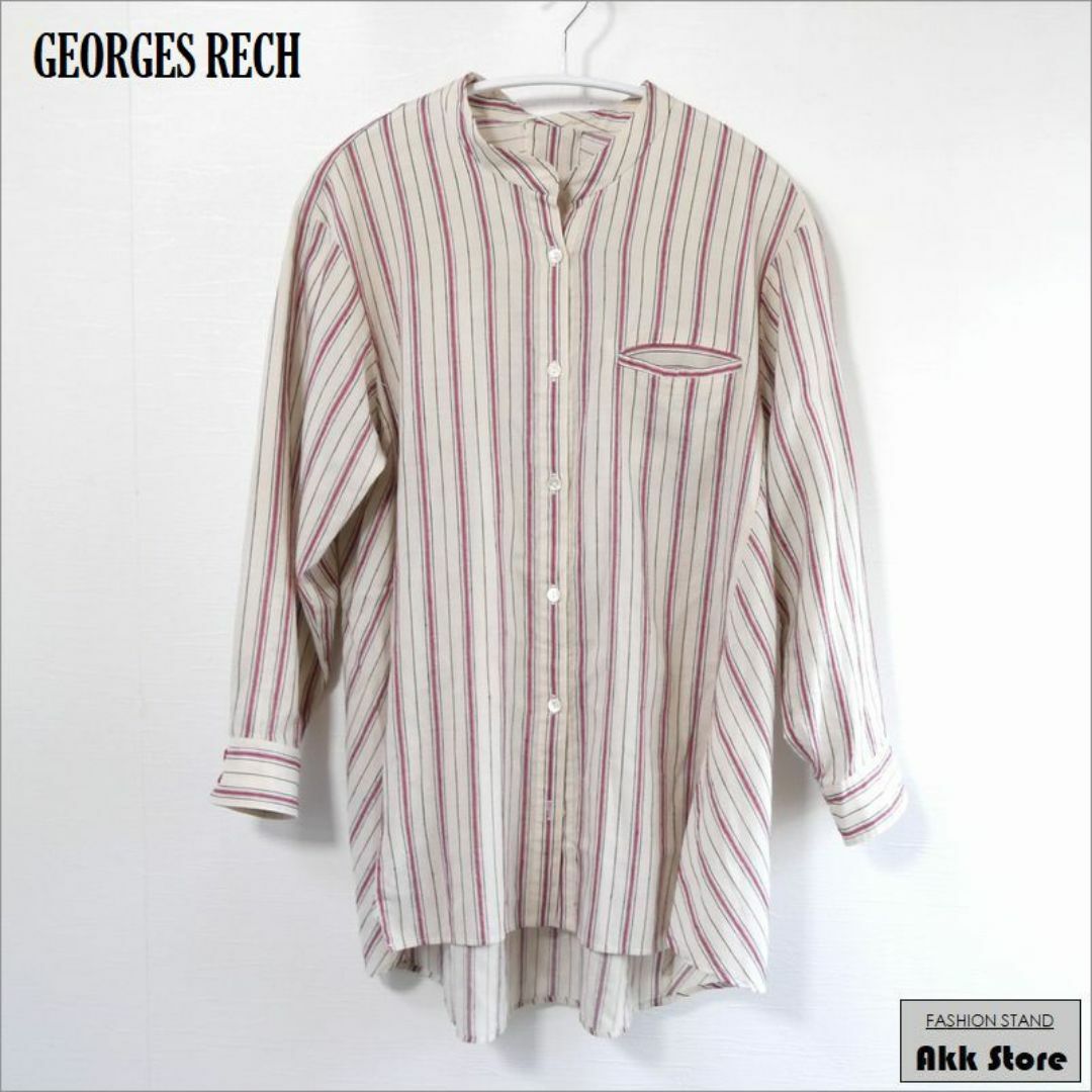 GEORGES RECH(ジョルジュレッシュ)のGEORGES RECH レディース トップス 長袖 シャツ 麻混 M レディースのトップス(シャツ/ブラウス(長袖/七分))の商品写真