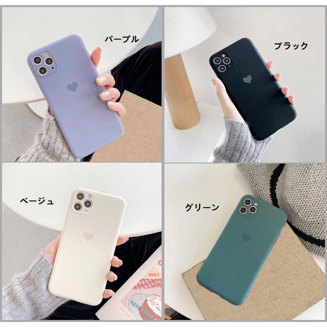 iPhone11 落ちついた色合い　ハートケース　ベージュ スマホ/家電/カメラのスマホアクセサリー(iPhoneケース)の商品写真