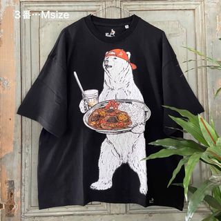 ゴースローキャラバン(go slow caravan)の新入荷！3番 Msize カレー クマ 熊 くま ビッグ Tシャツ(Tシャツ/カットソー(半袖/袖なし))