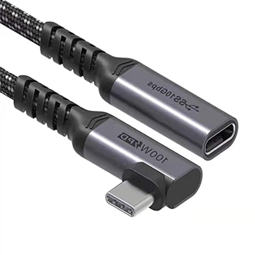 Type C 延長ケーブル  USB 3.1  10Gb 100W/3A 1M スマホ/家電/カメラのPC/タブレット(PC周辺機器)の商品写真