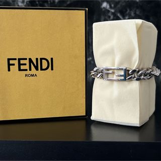 FENDI - 美品　フェンディ　ブレスレット　バゲット　チェーン　メタル　男女兼用　シルバー