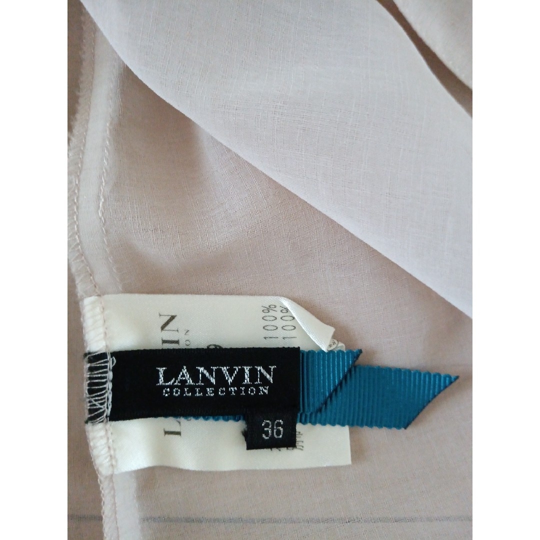 LANVIN COLLECTION(ランバンコレクション)のランバンコレクション　シアーリボンブラウス　ボウタイ　S〜М レディースのトップス(シャツ/ブラウス(長袖/七分))の商品写真