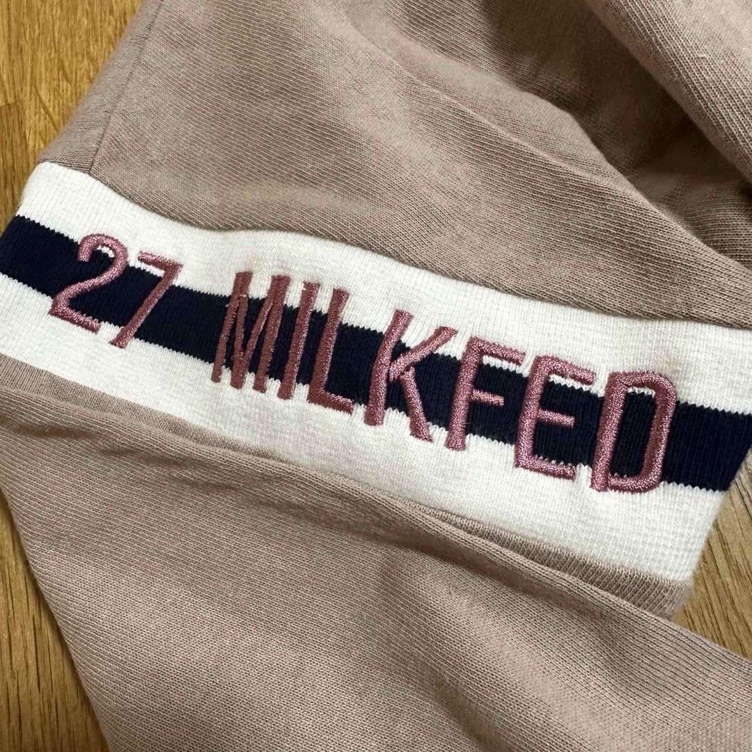 MILKFED.(ミルクフェド)の【ミルクフェド】モックネック 立体刺繍 ロングシャツ ワンピース フリーサイズ レディースのワンピース(ひざ丈ワンピース)の商品写真