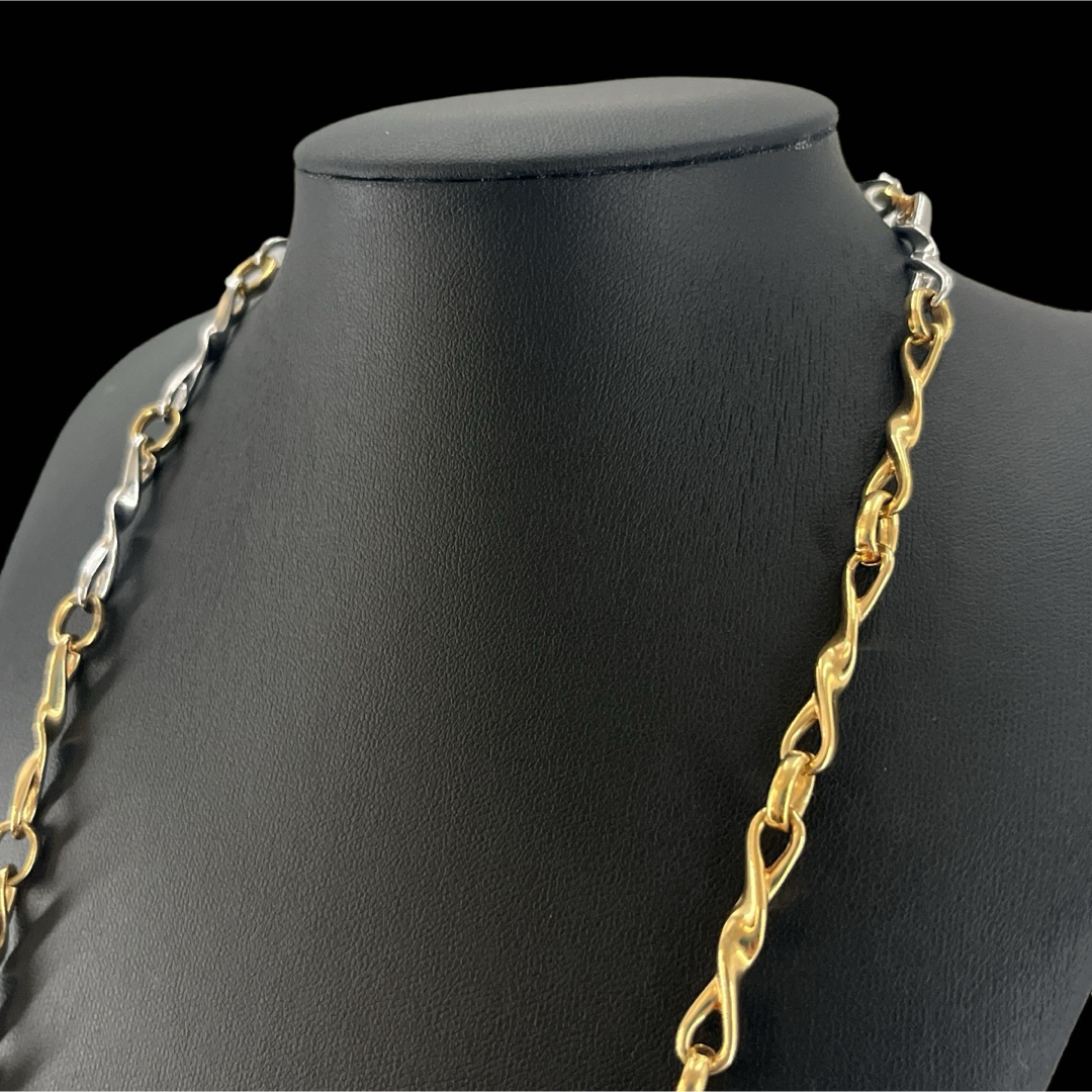 Christian Dior(クリスチャンディオール)のクリスチャンディオール　ロングネックレス　コンビ　男女兼用　ゴールド　シルバー メンズのアクセサリー(ネックレス)の商品写真