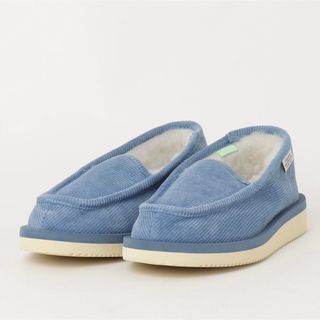 suicoke - SUICOKE スイコック コーデュロイ モカシン スリッポン ブルー 23cm