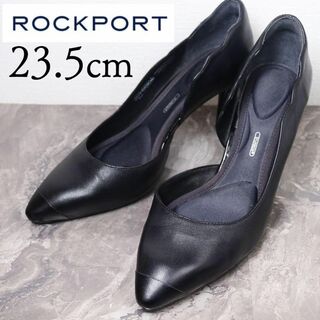 ロックポート(ROCKPORT)の【美品】ROCKPORT ロックポート 23.5 レザー パンプス 黒(ハイヒール/パンプス)