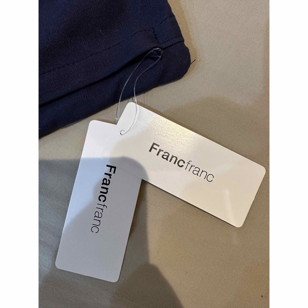 Francfranc(フランフラン)のFrancfranc クッションカバー　ネイビー　新品 インテリア/住まい/日用品のインテリア小物(クッションカバー)の商品写真
