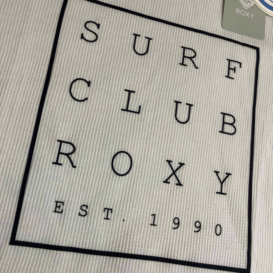 Roxy(ロキシー)の☆タグ付き新品☆ロキシー ROXY ワッフル 裾シャーリング Tシャツ 白 M レディースのトップス(Tシャツ(半袖/袖なし))の商品写真