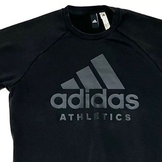 アディダス(adidas)のadidas アディダス 半袖クルーネックスウェット M 黒(Tシャツ/カットソー(半袖/袖なし))