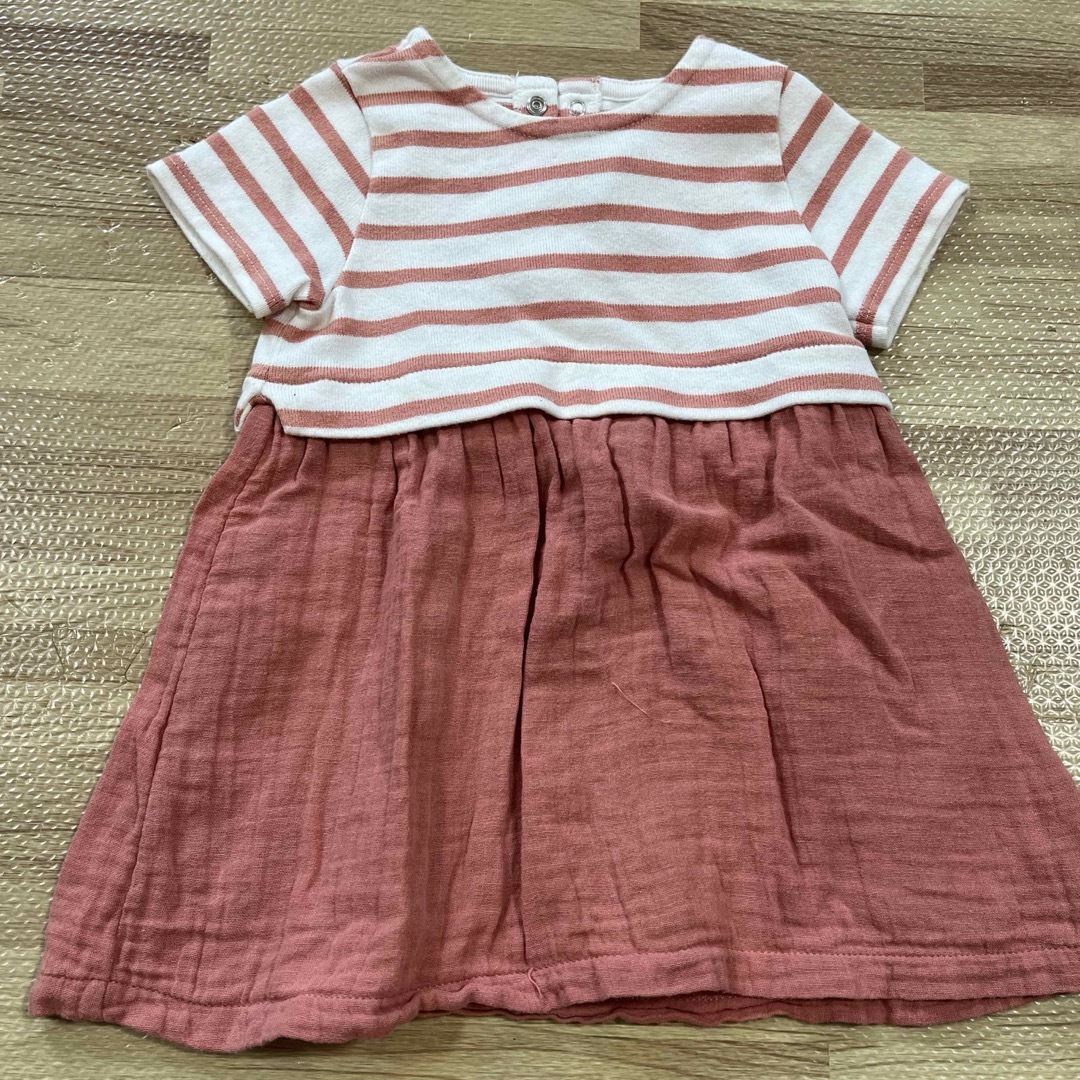 PETIT BATEAU(プチバトー)のプチバトー&ファミリア　80cm  ワンピースセット キッズ/ベビー/マタニティのベビー服(~85cm)(ワンピース)の商品写真