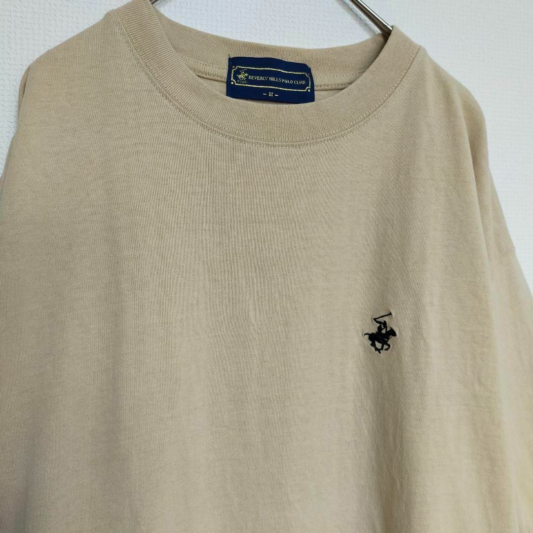 BEVERLY HILLS POLO CLUB（BHPC）(ビバリーヒルズポロクラブ)のビバリーヒルズポロクラブ ベージュ Tシャツ メンズ レディース 厚手 刺繍 M メンズのトップス(Tシャツ/カットソー(半袖/袖なし))の商品写真