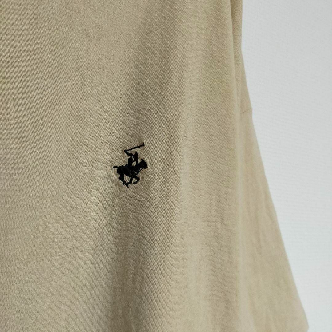 BEVERLY HILLS POLO CLUB（BHPC）(ビバリーヒルズポロクラブ)のビバリーヒルズポロクラブ ベージュ Tシャツ メンズ レディース 厚手 刺繍 M メンズのトップス(Tシャツ/カットソー(半袖/袖なし))の商品写真