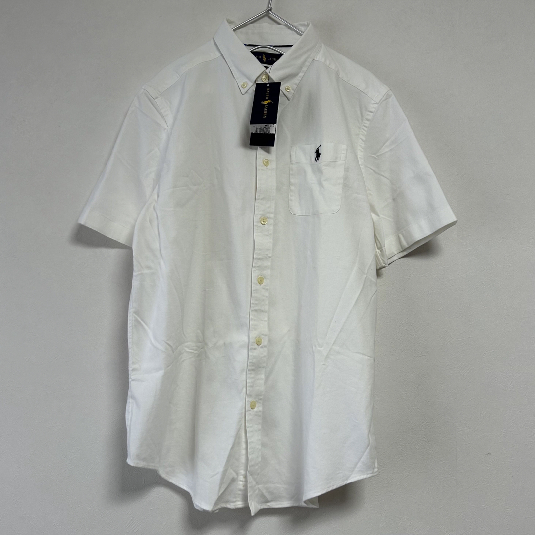 Ralph Lauren(ラルフローレン)の新品 90s POLO Ralph Lauren 半袖BDシャツ ホワイト メンズのトップス(シャツ)の商品写真