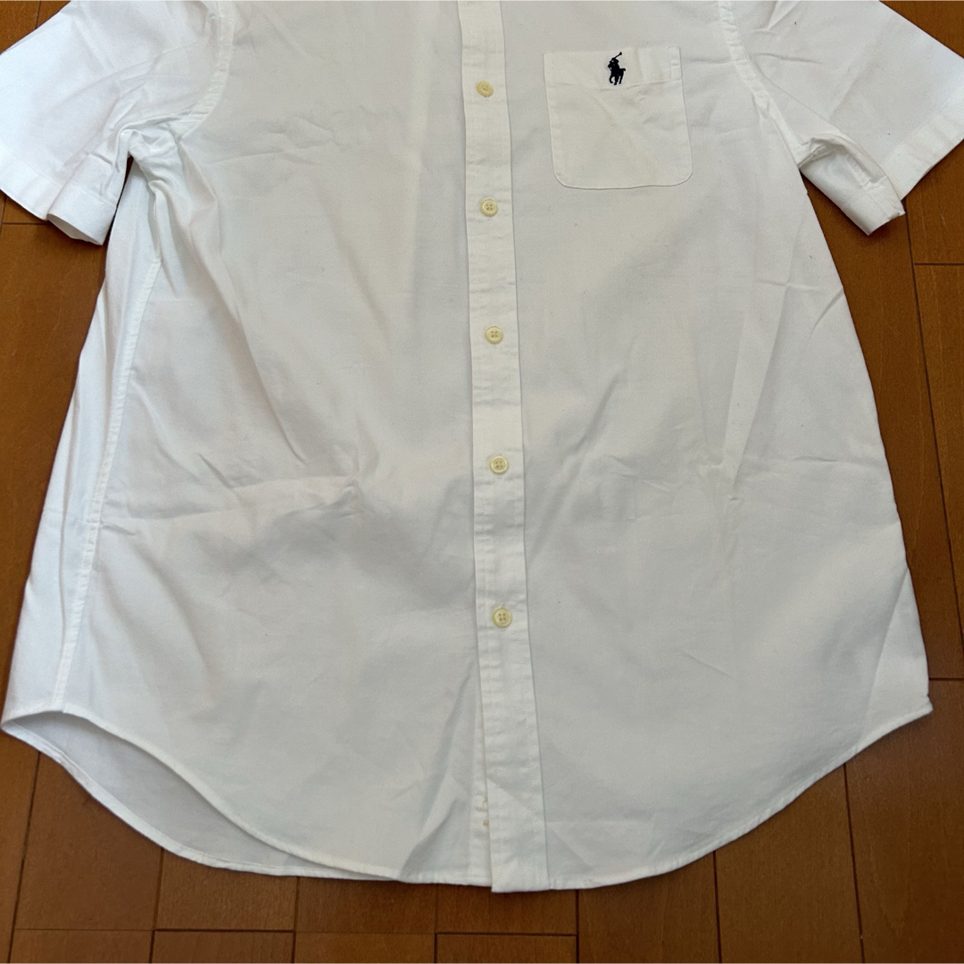 Ralph Lauren(ラルフローレン)の新品 90s POLO Ralph Lauren 半袖BDシャツ ホワイト メンズのトップス(シャツ)の商品写真