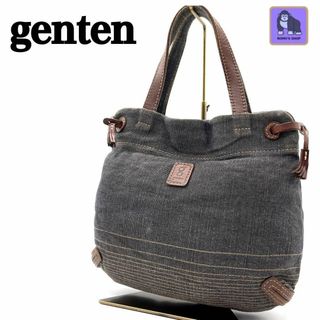 genten - genten  ゲンテン　キャンパス×レザー　ハンドバック