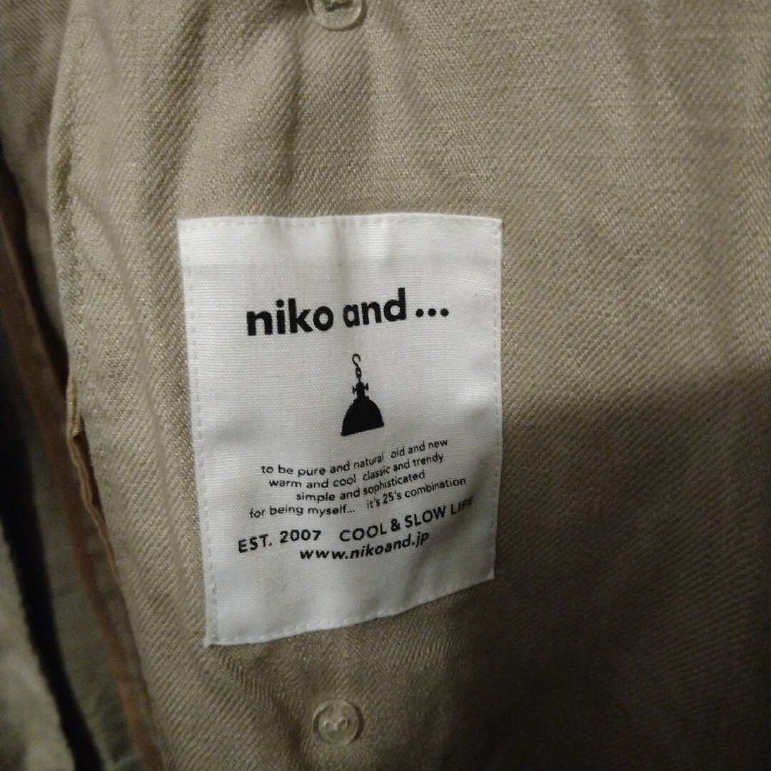 niko and...(ニコアンド)のNiko and ... リネン ダブルジャケット オーバーサイズ レディースのジャケット/アウター(ノーカラージャケット)の商品写真