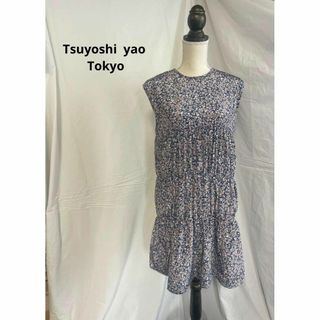 ユナイテッドアローズ(UNITED ARROWS)の【新品】ワンピース 膝丈 花柄 ピンク tsuyoshiyao ノースリーブ(ひざ丈ワンピース)