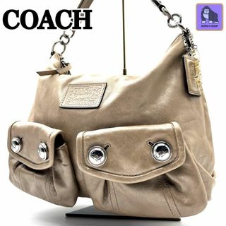 コーチ(COACH)の【希少】コーチ レザー ポピー ショルダーバッグ  ワンショルダー　ゴールド(ショルダーバッグ)