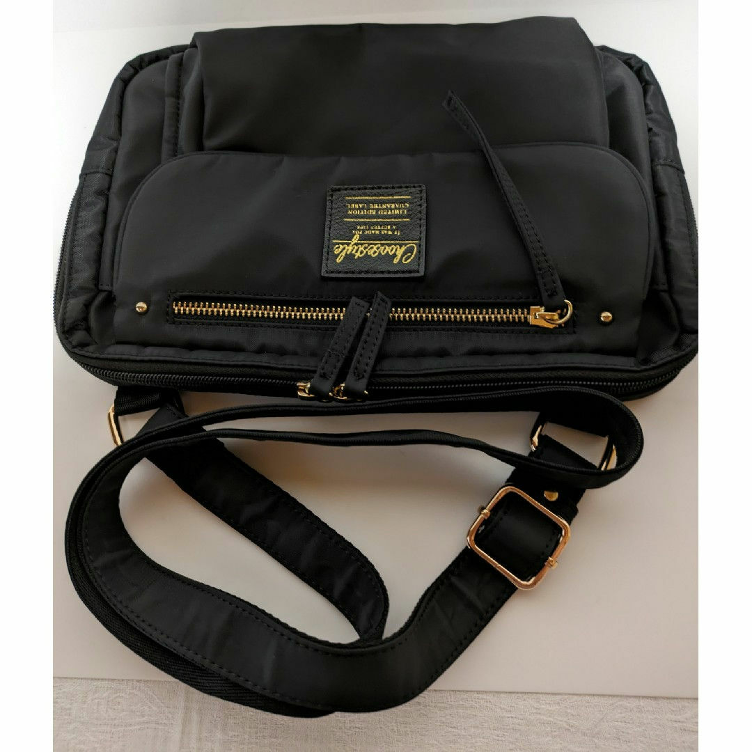未使用ナイロン軽量ショルダーポシェットバックブラック レディースのバッグ(ショルダーバッグ)の商品写真