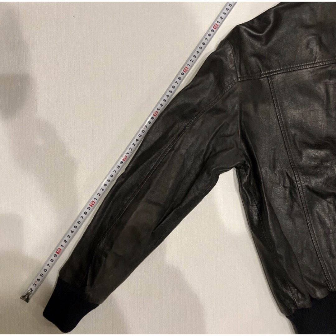 celine(セリーヌ)のビンテージ リブレザージャケット SOHO エディスリマン 短丈 ブラック メンズのジャケット/アウター(レザージャケット)の商品写真