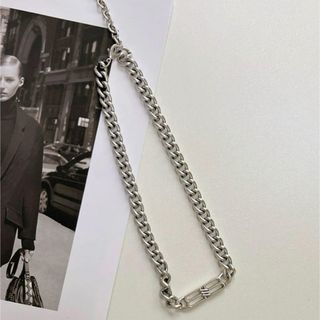 バレンシアガ(Balenciaga)のバレンシアガ　ネックレス　シルバー　メンズ　BB ロゴ　balenciaga(ネックレス)