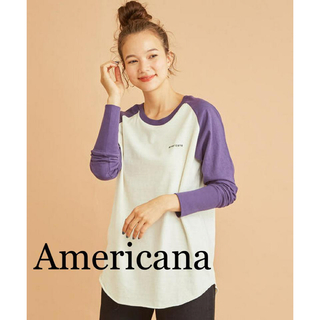 アメリカーナ(AMERICANA)の【AmericanaベースボールラグランTシャツ】(Tシャツ(長袖/七分))