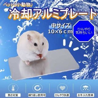 ひんやり冷感アルミプレート　10×6　ペット　ハムスター　クールマット 小動物(小動物)