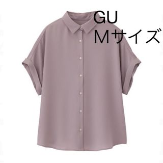 GU - GU エアリーシャツ パープル Ｍサイズ