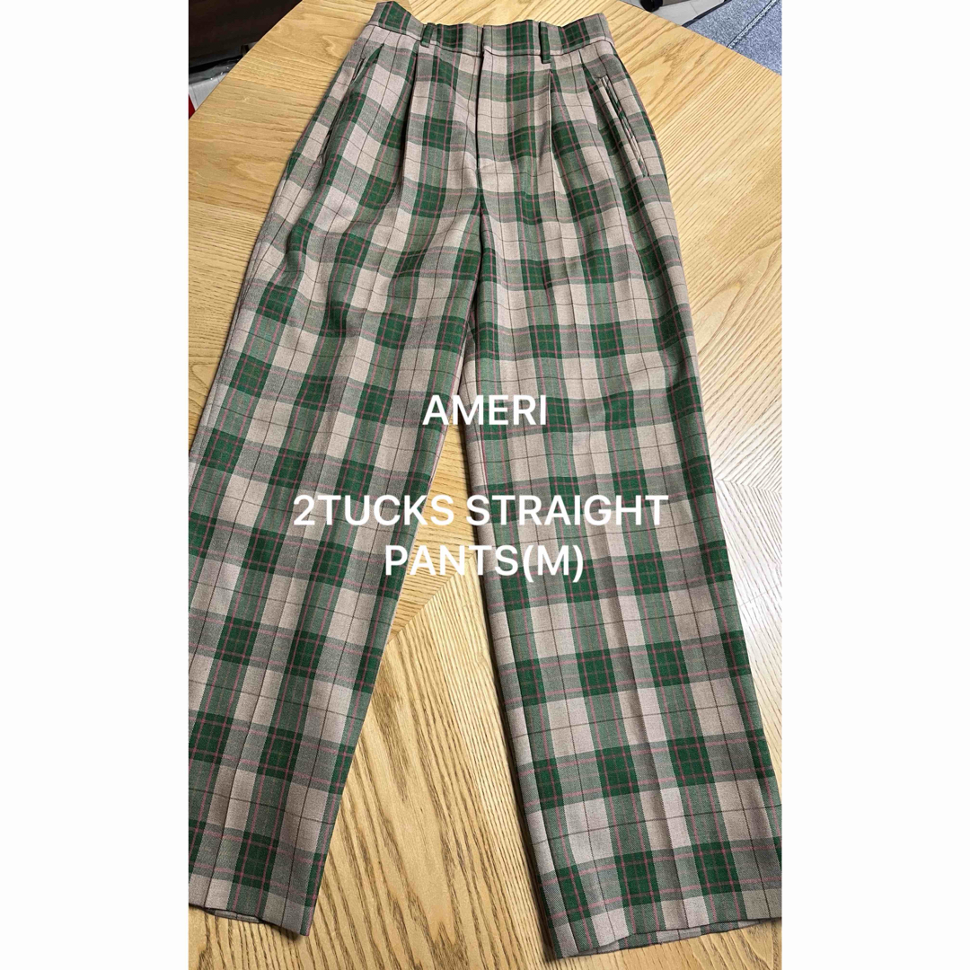 Ameri VINTAGE(アメリヴィンテージ)のAMERI(アメリ)  2TUCKS STRAIGHT PANTS(M) レディースのパンツ(その他)の商品写真