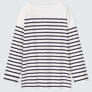 ユニクロ(UNIQLO)のユニクロ ボーダーオーバーサイズT Lサイズ(カットソー(長袖/七分))