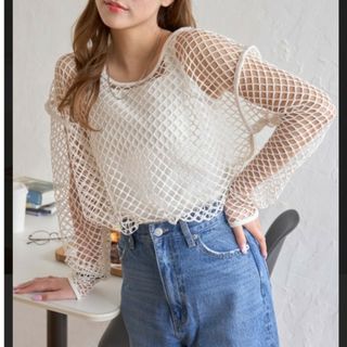 WEGO - 新品未使用　WEGO メッシュBIGロンT  ホワイト