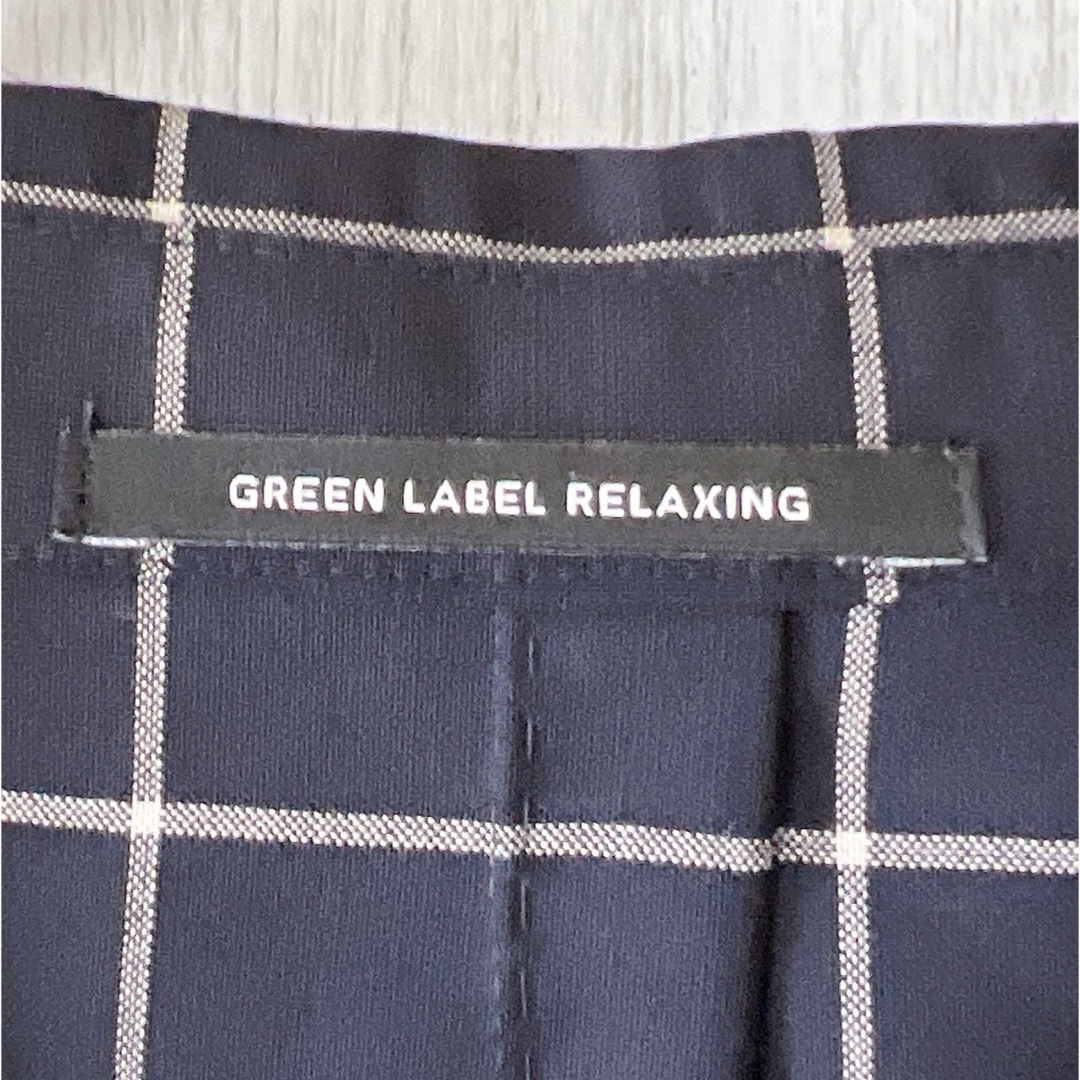 UNITED ARROWS green label relaxing(ユナイテッドアローズグリーンレーベルリラクシング)のグリーンレーベルリラクシング【美品】 ジャケット　格子柄　ネイビー　L   春夏 メンズのジャケット/アウター(テーラードジャケット)の商品写真