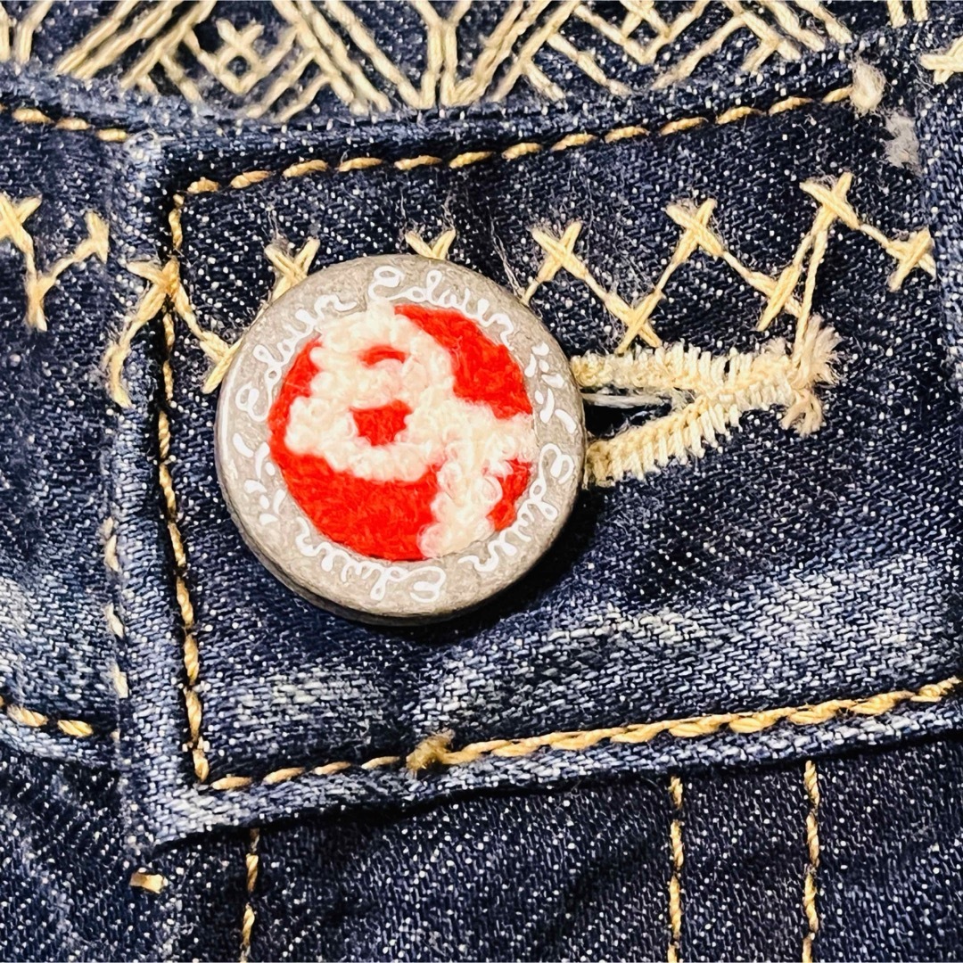 EDWIN(エドウィン)のEDWIN BLUE TRIP デニムパンツ　刺繍　M ストレート　 メンズのパンツ(デニム/ジーンズ)の商品写真