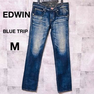 EDWIN - EDWIN BLUE TRIP デニムパンツ　刺繍　M ストレート　