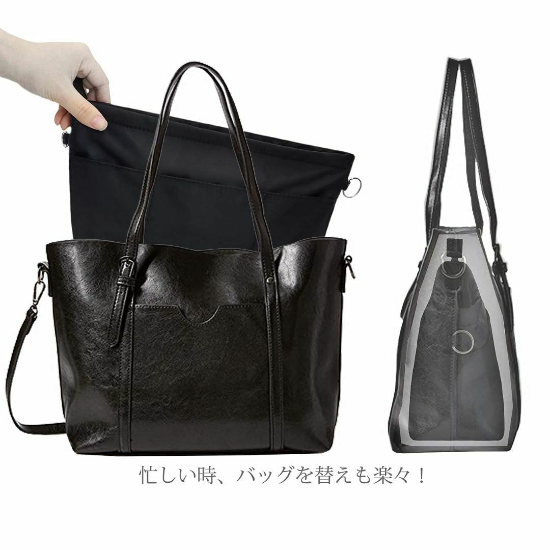 【色: ブラック】SHINGONE バッグインバッグ ナイロン A5 小さめ 横 メンズのバッグ(その他)の商品写真