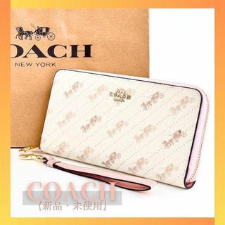 新品 未使用 coach コーチ ユニセックス 長財布 ピンク ブランド(財布)