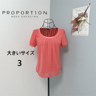 PROPORTION BODY DRESSING - プロポーションボディドレッシング　1度着用　半袖　シフォン　トップス　美品