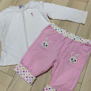 ミキハウス(mikihouse)のミキハウス100cm ロンTパンツのセット　カットソー　ズボン(Tシャツ/カットソー)