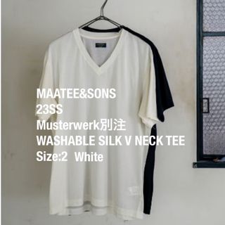 MAATEE&SONS Ex. WASHABLE SILK V NECK TEE(Tシャツ/カットソー(半袖/袖なし))