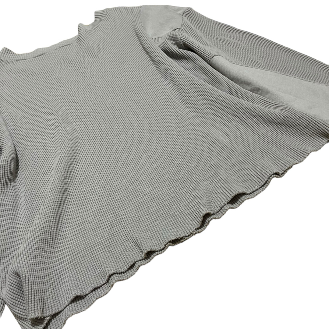 UNITED ARROWS(ユナイテッドアローズ)のゆったりサイズ　キャラクス　ヘビーワッフル　パッチド　クルーネック　美品　グレー メンズのトップス(Tシャツ/カットソー(七分/長袖))の商品写真