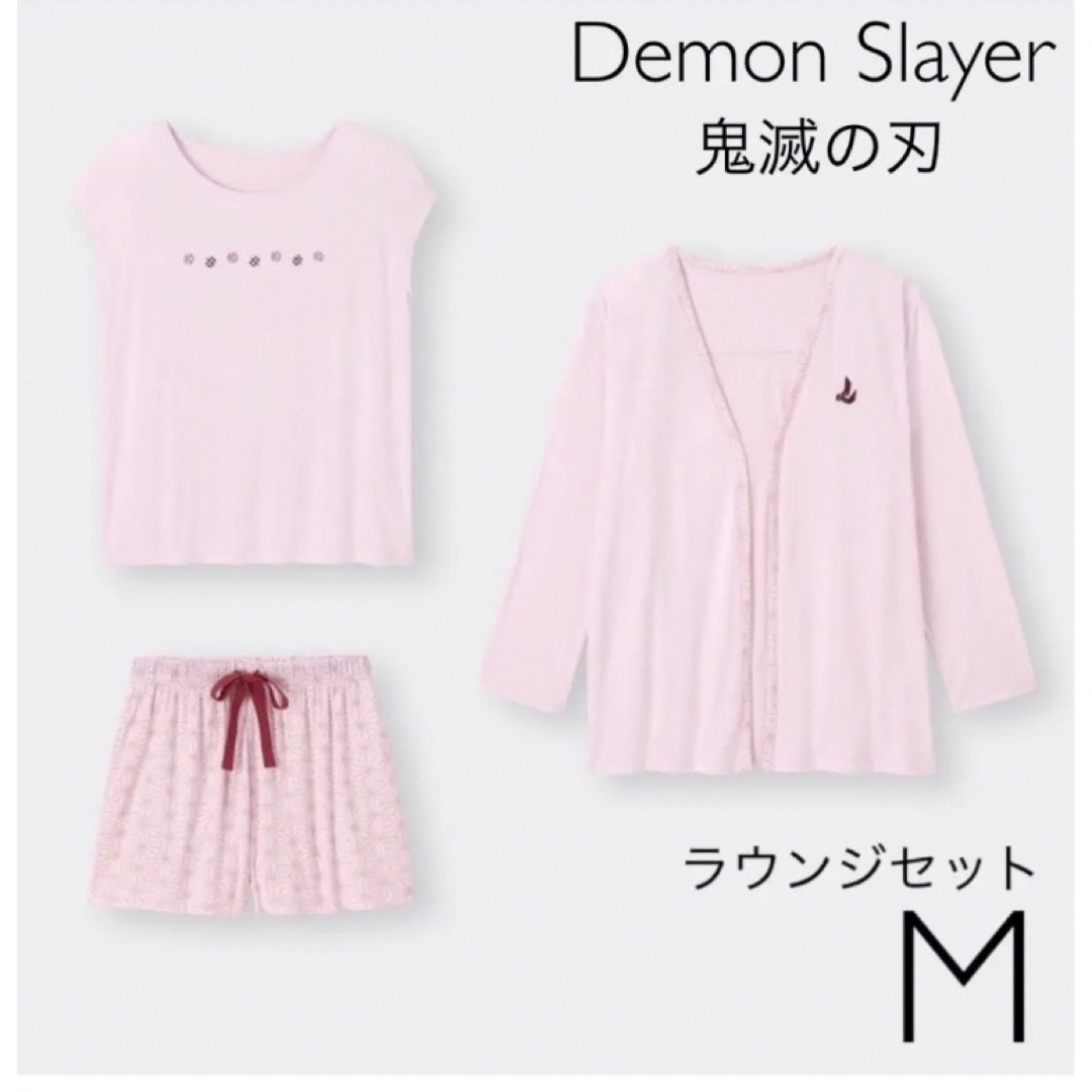 GU(ジーユー)のGU ラウンジセット(半袖&ショートパンツ)Demon Slayer M レディースのルームウェア/パジャマ(ルームウェア)の商品写真