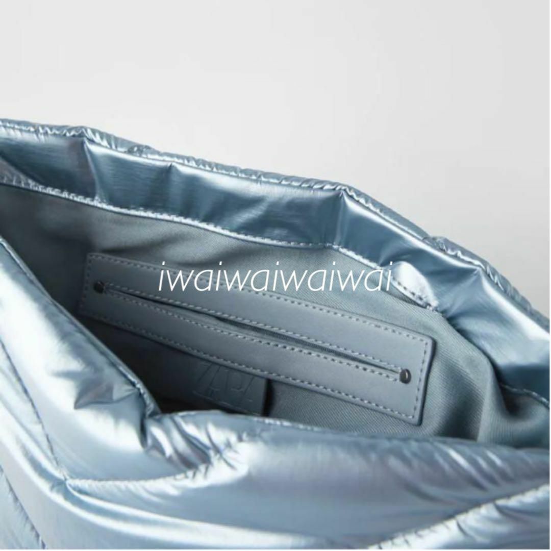 ZARA(ザラ)の新品 ZARA メタリック キルティング クロス ボディ ショルダー バッグ レディースのバッグ(ショルダーバッグ)の商品写真