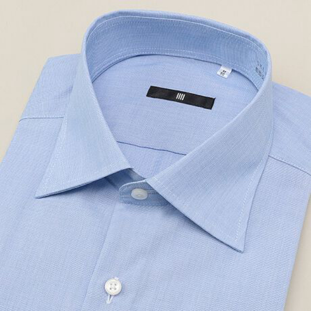 THE SUIT COMPANY(スーツカンパニー)のSUIT SELECT ワイドカラードレスワイシャツ ブルー×ソリッド M メンズのトップス(シャツ)の商品写真